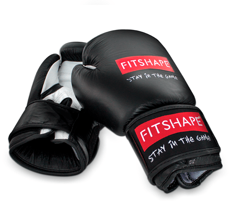 sessie steen Voorouder Leren Kickboks handschoenen - Fitshape